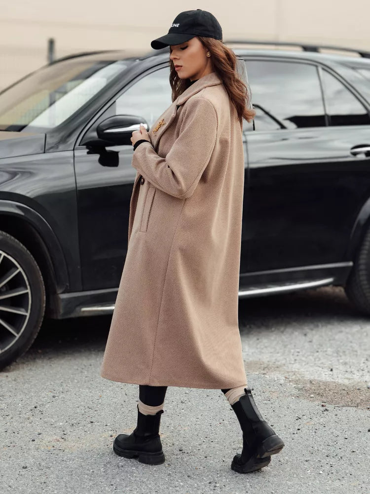 Moteriška rudos spalvos paltas Abel