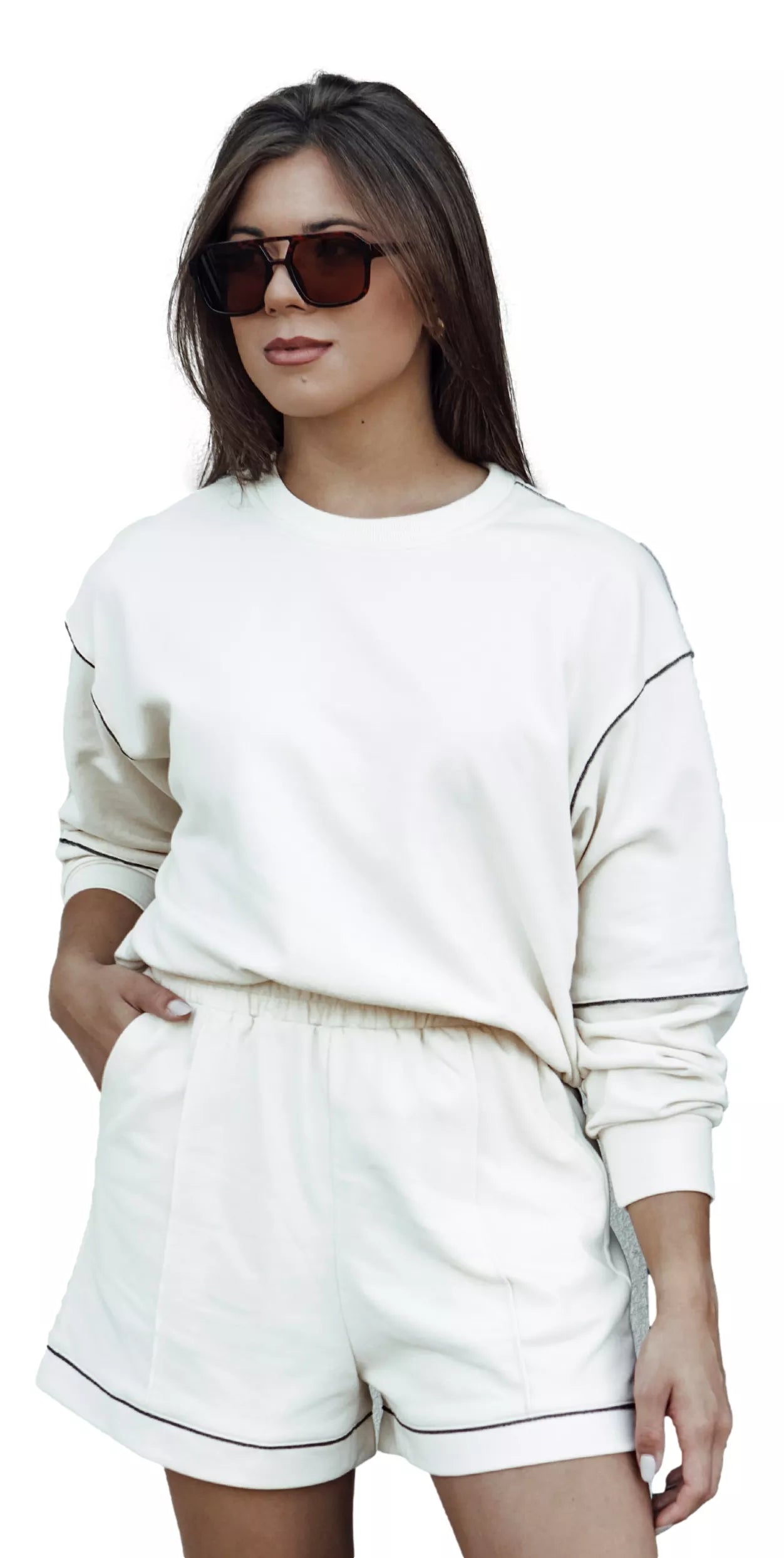 Moteriškas baltas komplektas Megin