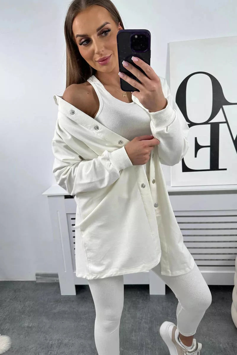 Moteriškas baltas komplektas Triple