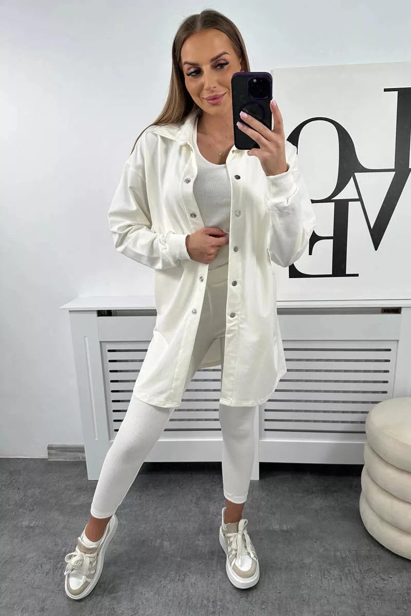 Moteriškas baltas komplektas Triple