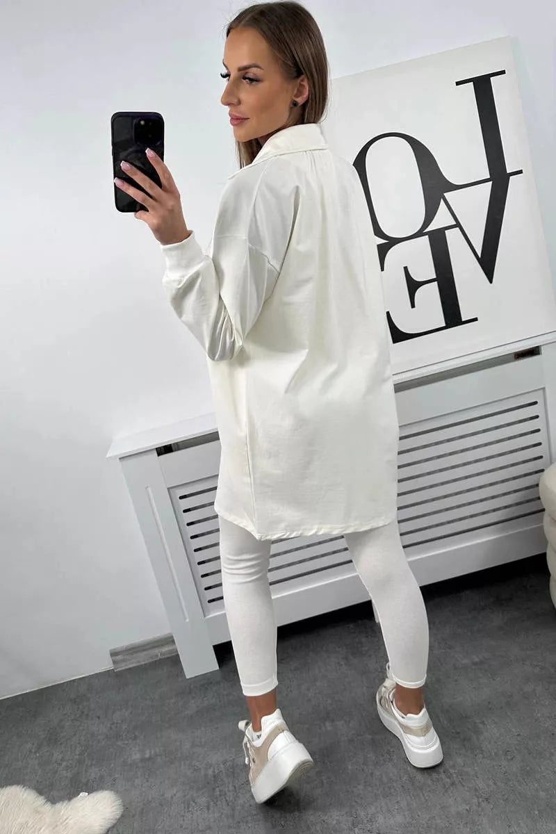 Moteriškas baltas komplektas Triple