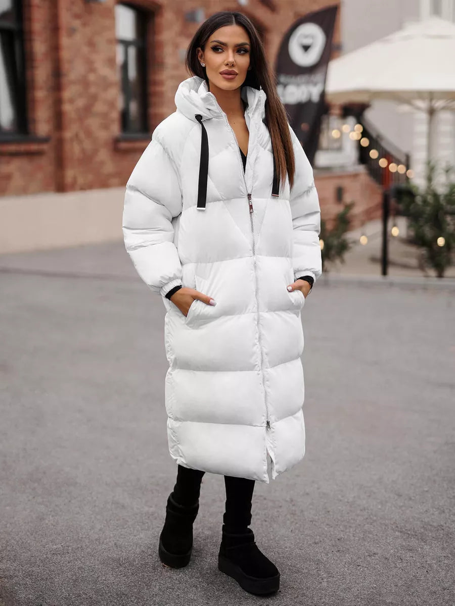 Moteriškas baltos spalvos paltas Izabel