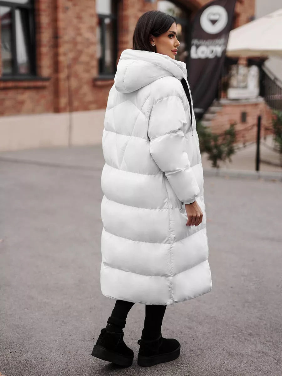 Moteriškas baltos spalvos paltas Izabel