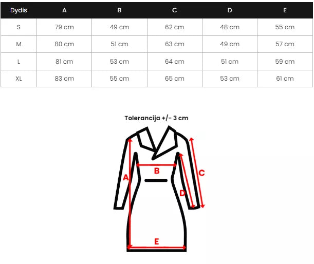 Moteriška baltos spalvos paltas Stel