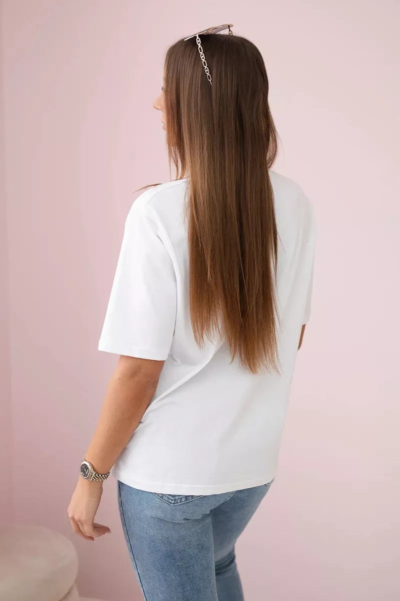 Moteriški balti marškinėliai Madame