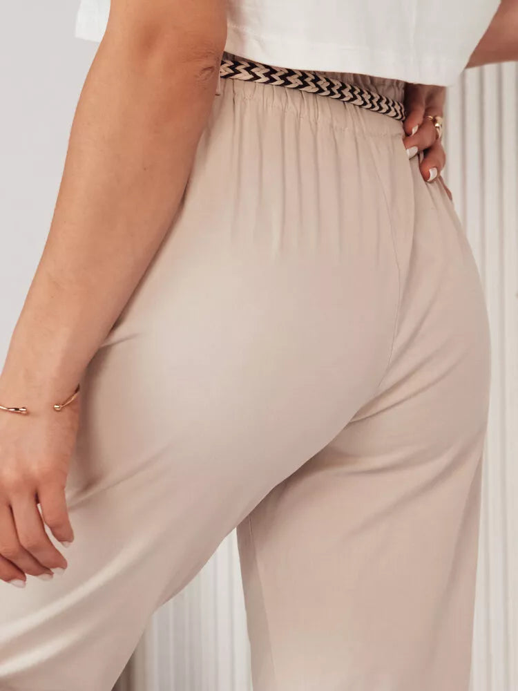 Moteriškos kelnės šviesiai rudos spalvos Erli