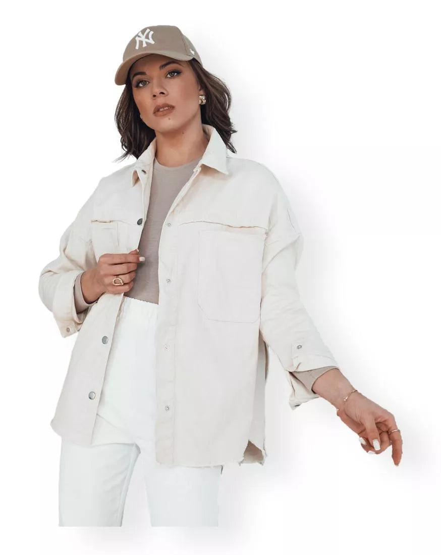 Moteriškas džinsinis rusvas švarkas Damira