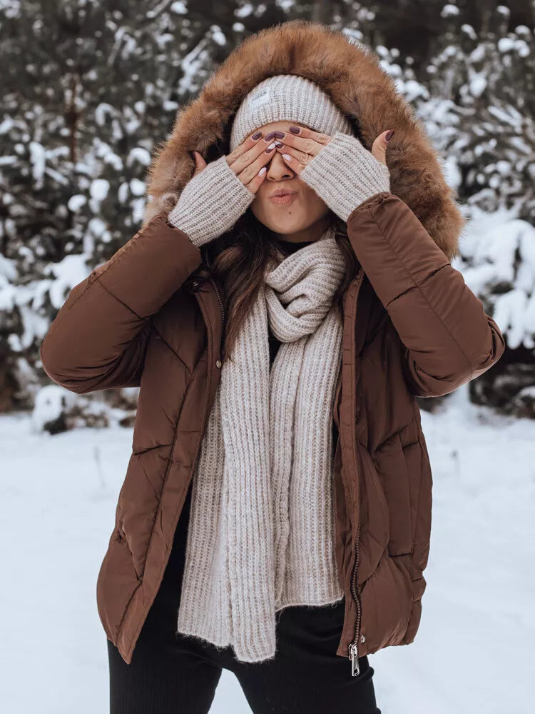 Ruda moteriška striukė Risk