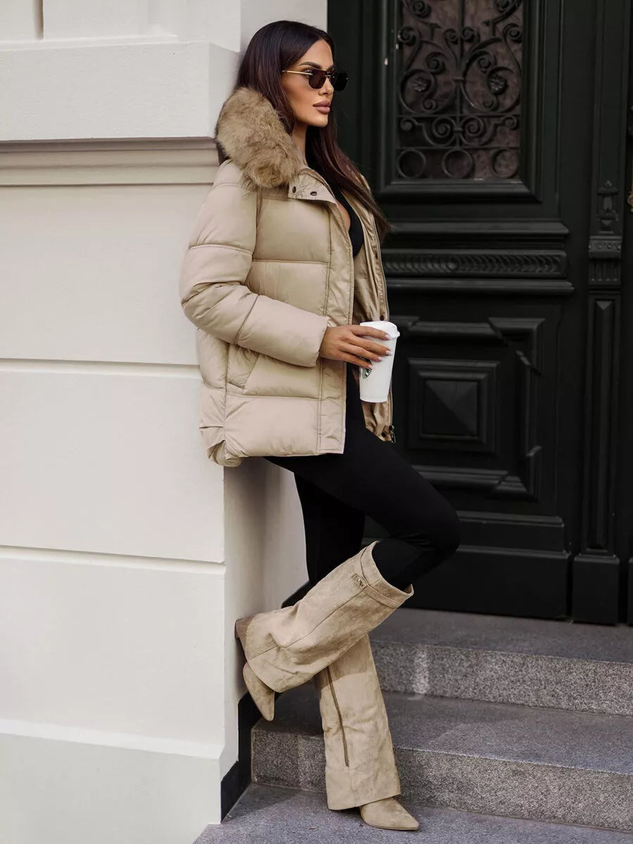 Rusva žieminė moteriška striukė Star