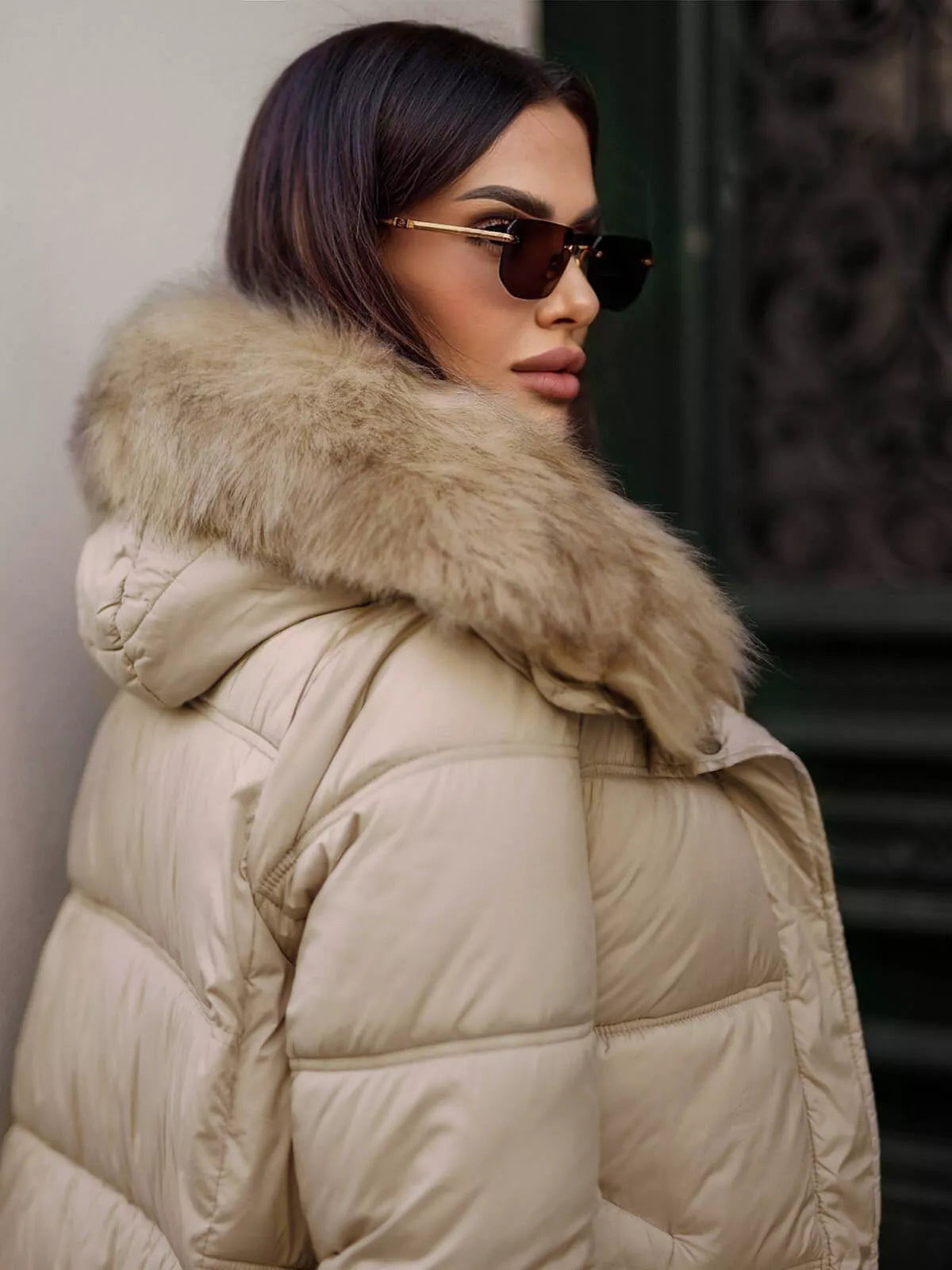 Rusva žieminė moteriška striukė Star