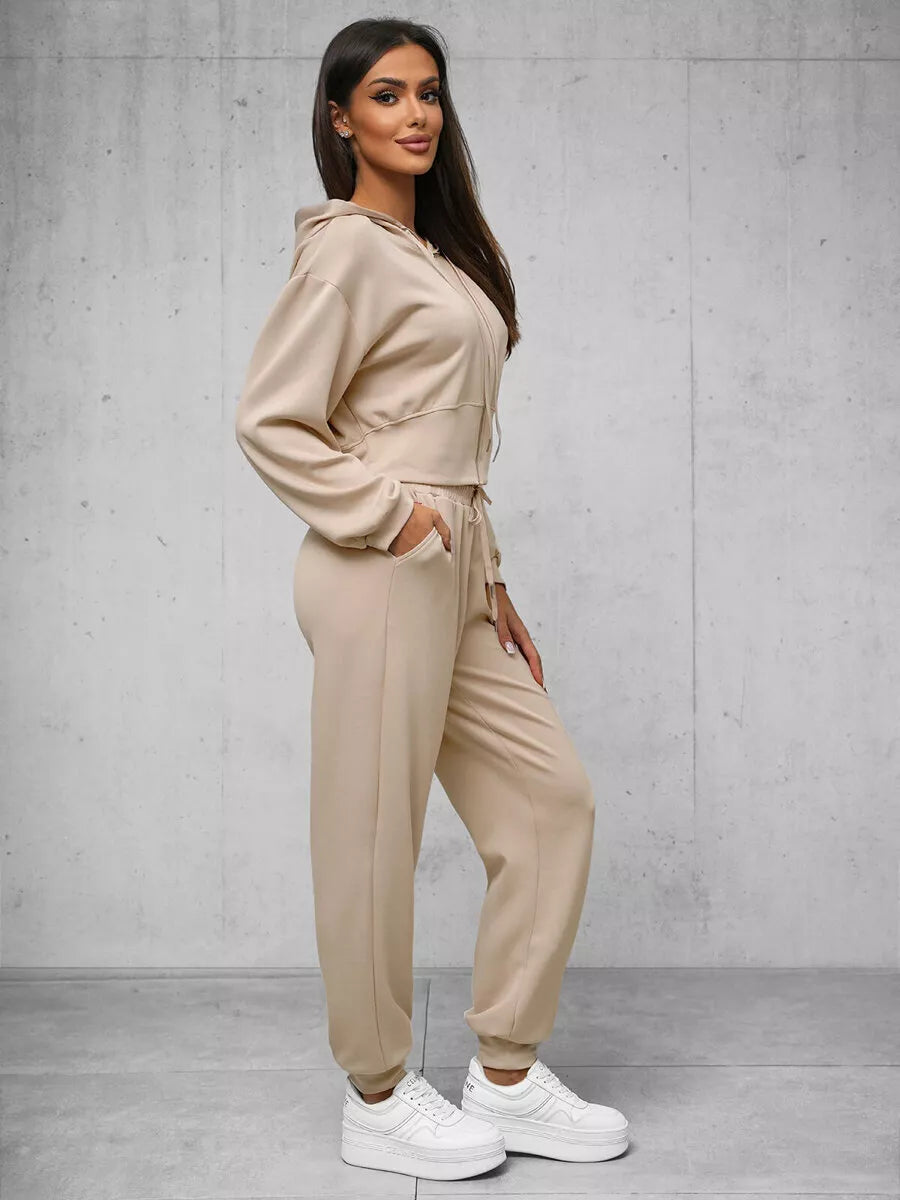 Moteriškas rusvas laisvalaikio komplektas Tiny