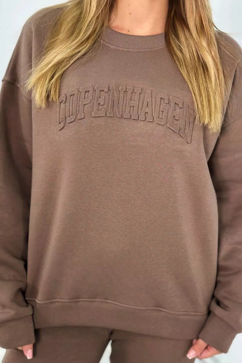 Moteriškas rudas komplektas Copenhagen