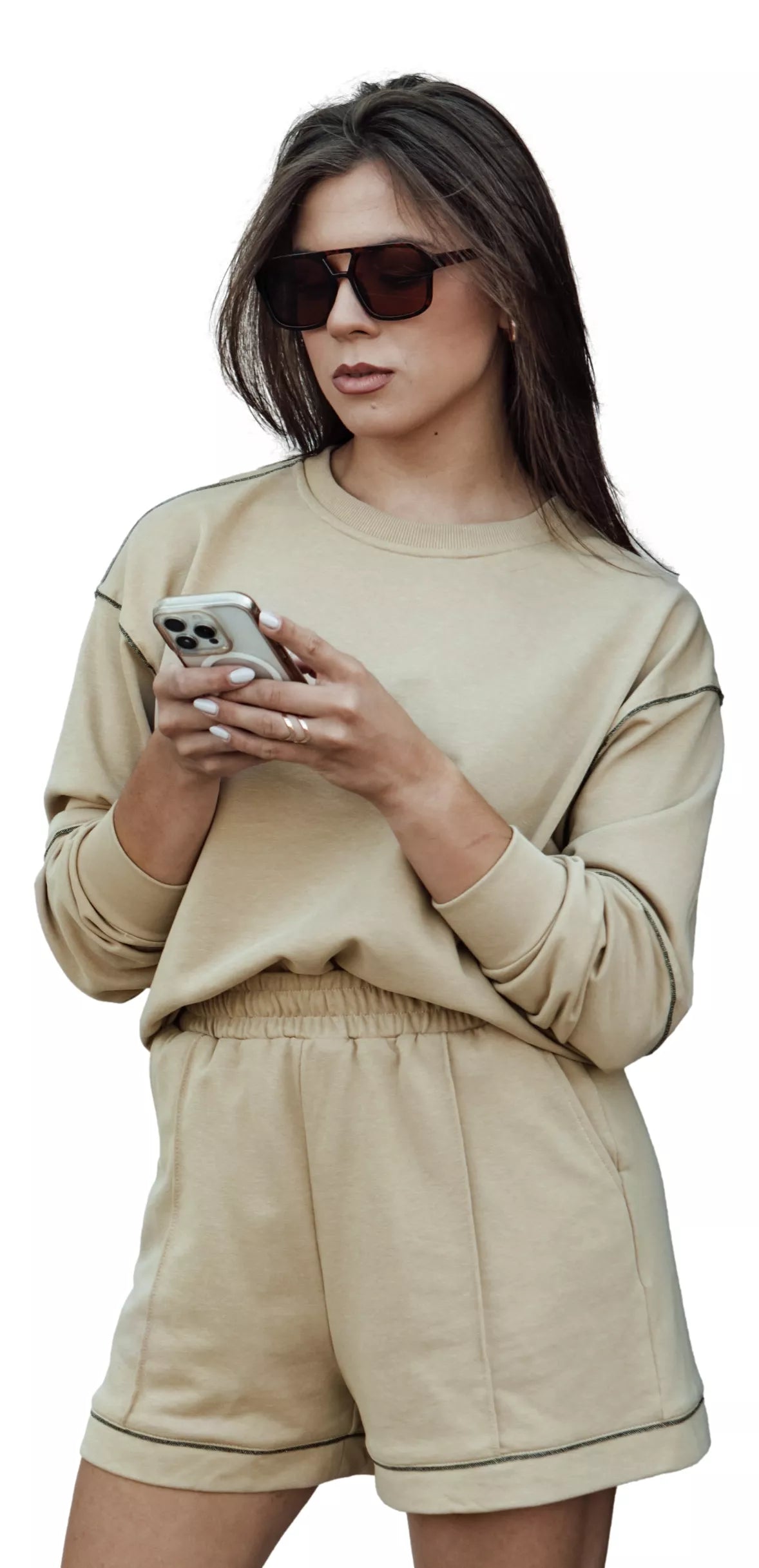 Moteriškas rudas komplektas Megin