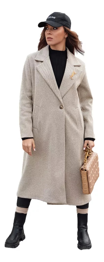 Moteriška rusvos spalvos paltas Abel