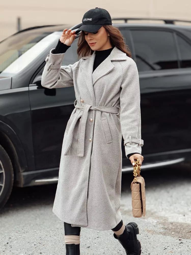 Moteriška rusvos spalvos paltas Cameli