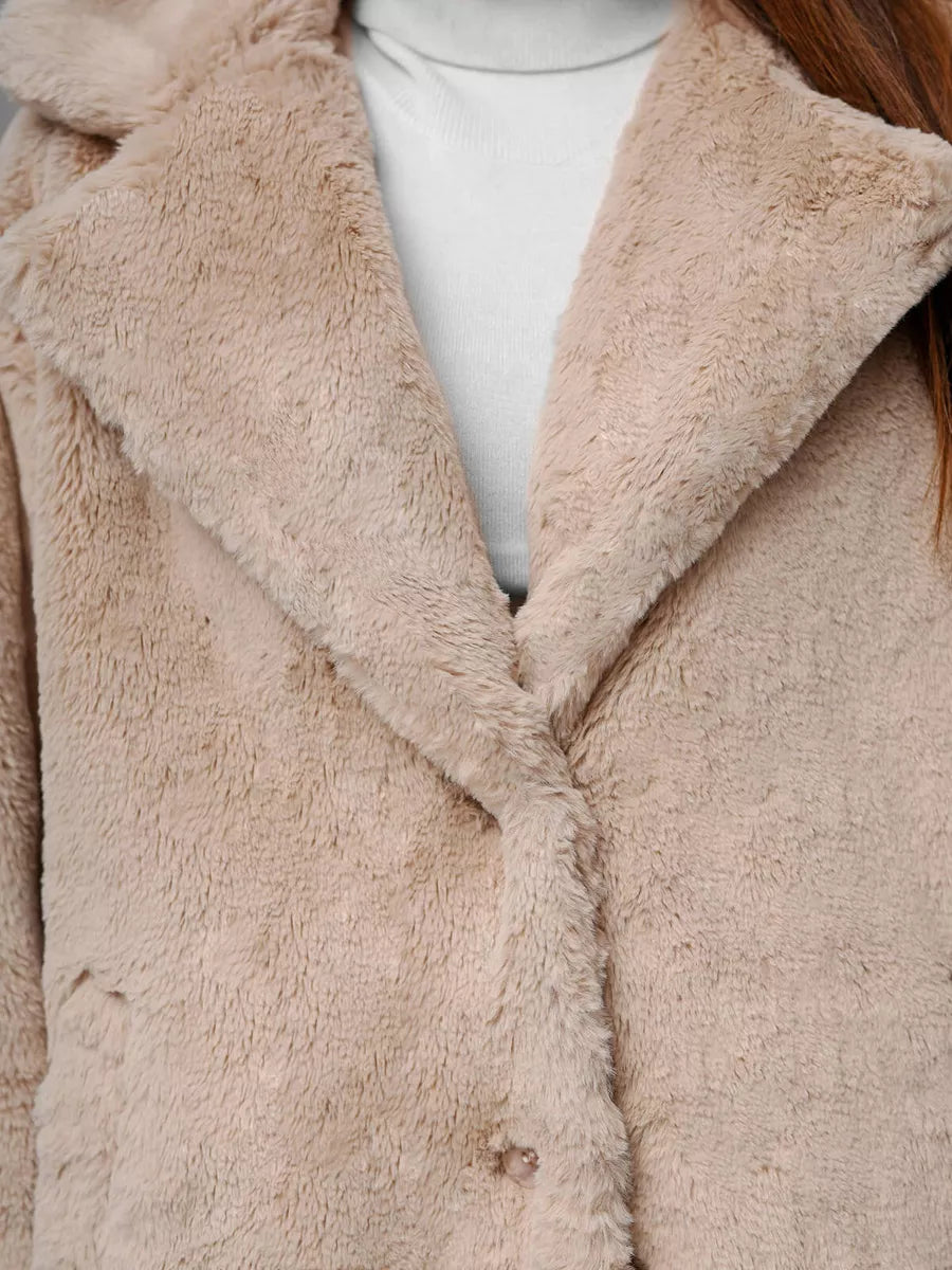 Moteriška rusvos spalvos paltas Klara