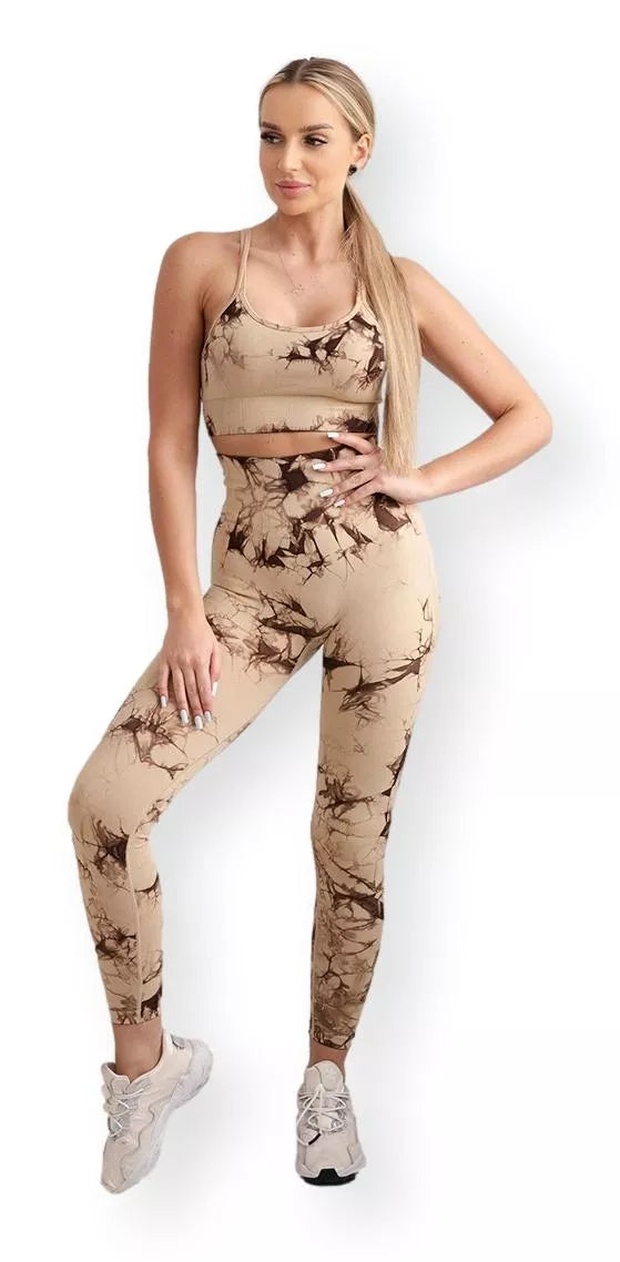 Moteriškas rudas komplektas Push Up