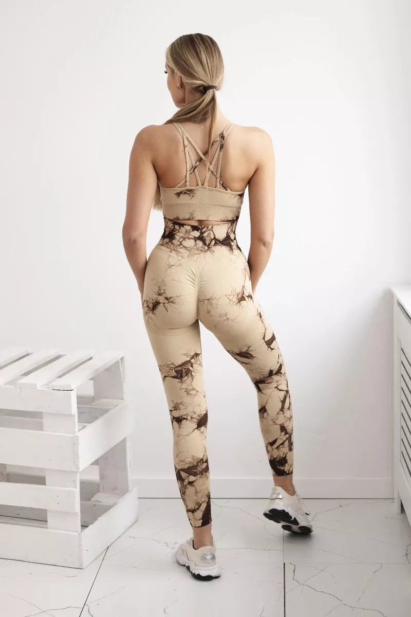 Moteriškas rudas komplektas Push Up