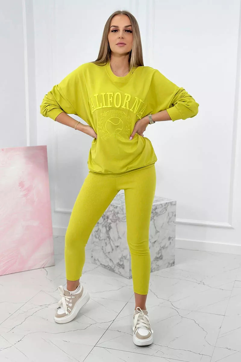Moteriškas geltonas komplektas California