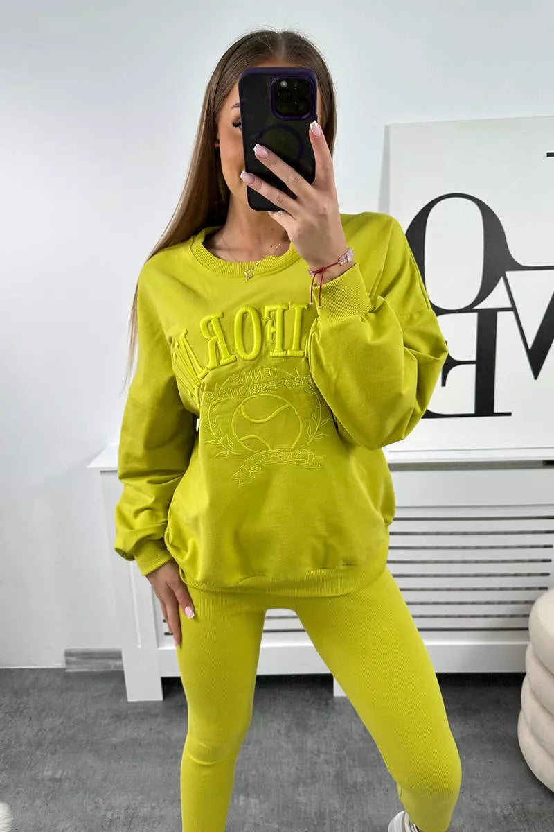 Moteriškas geltonas komplektas California