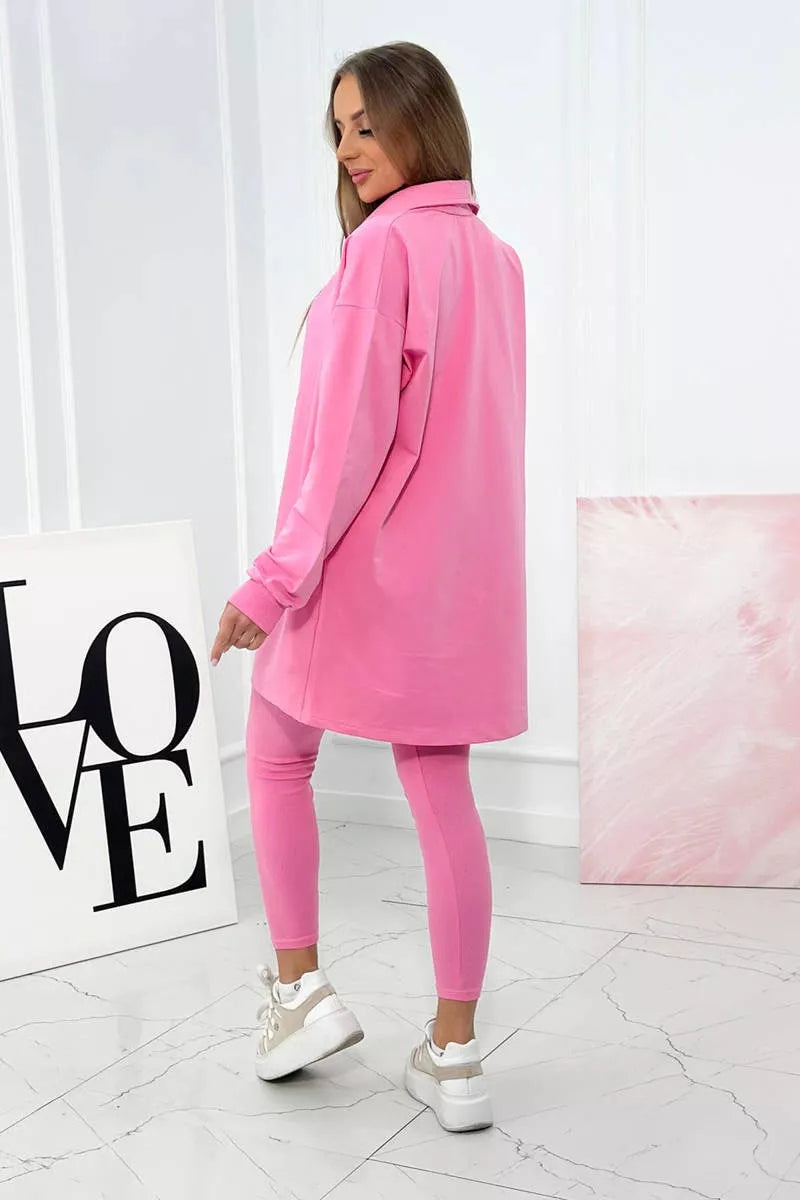 Moteriškas šviesiai rožinis komplektas Triple