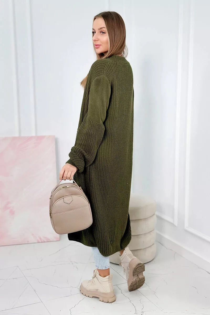 Moteriškas chaki spalvos kardiganas Longy