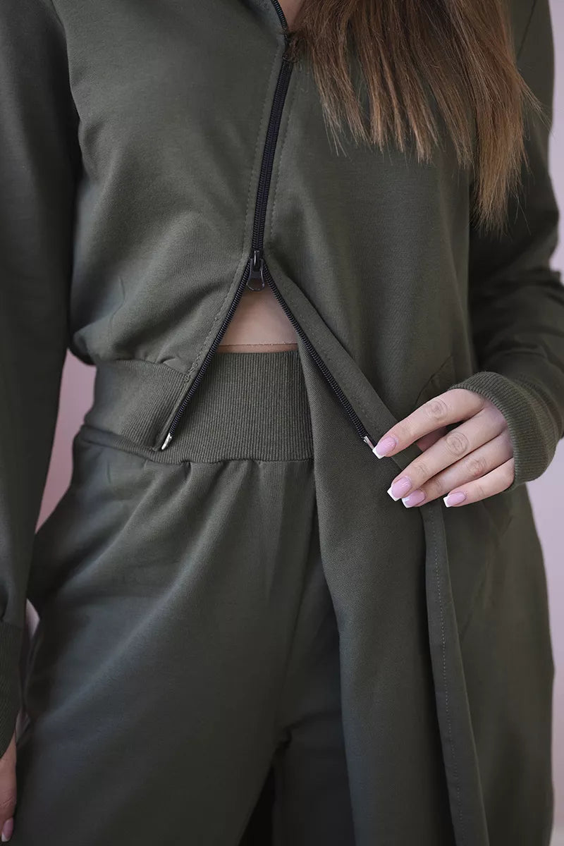 Moteriškas chaki spalvos  komplektas Donni