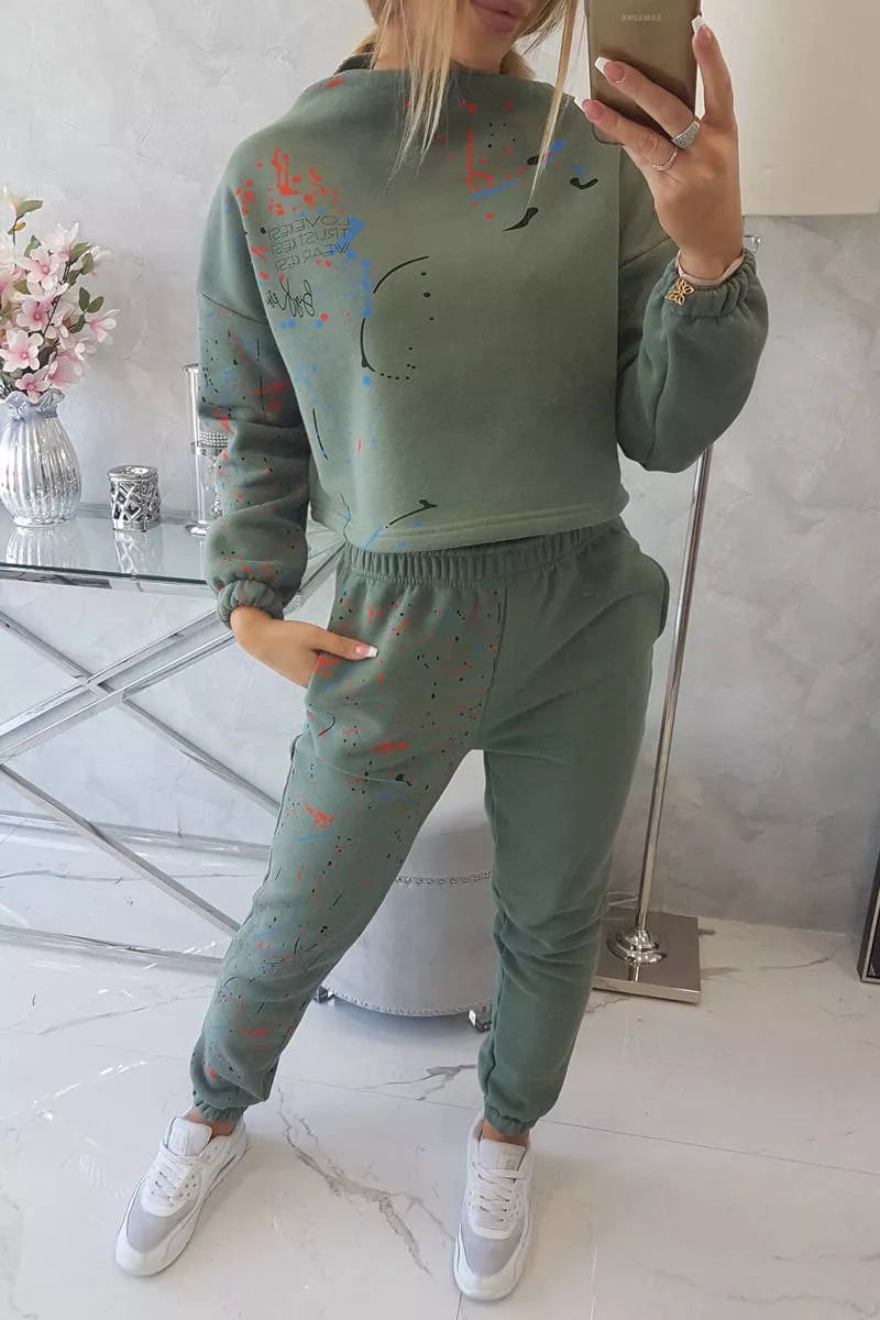 Moteriškas chaki spalvos komplektas Splash