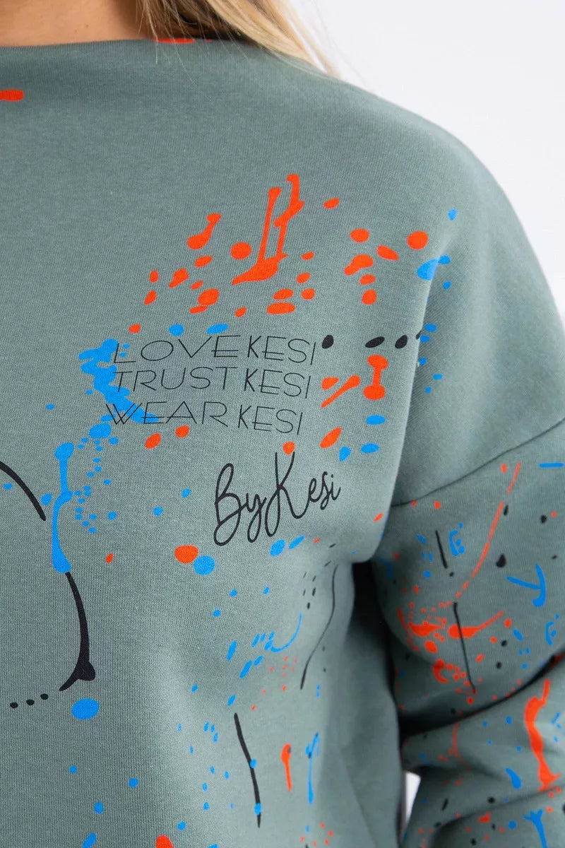 Moteriškas chaki spalvos komplektas Splash