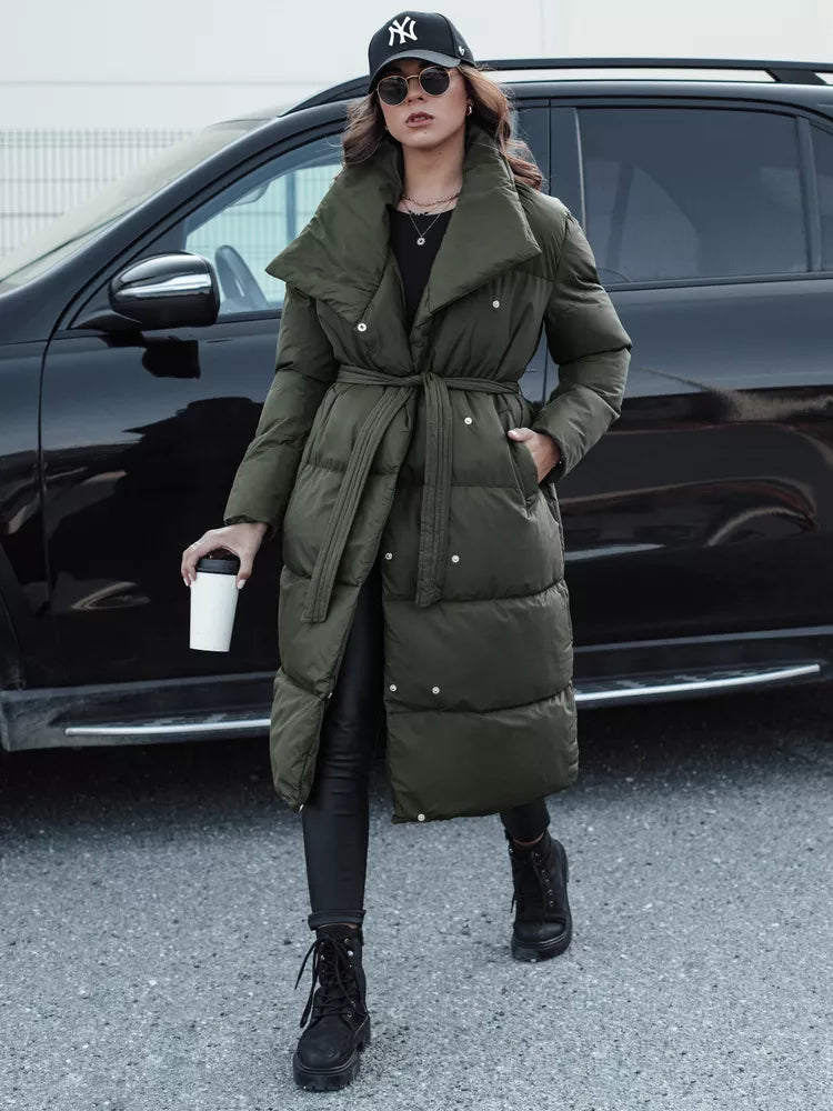 Moteriška chaki spalvos dygsniuota striukė Favi