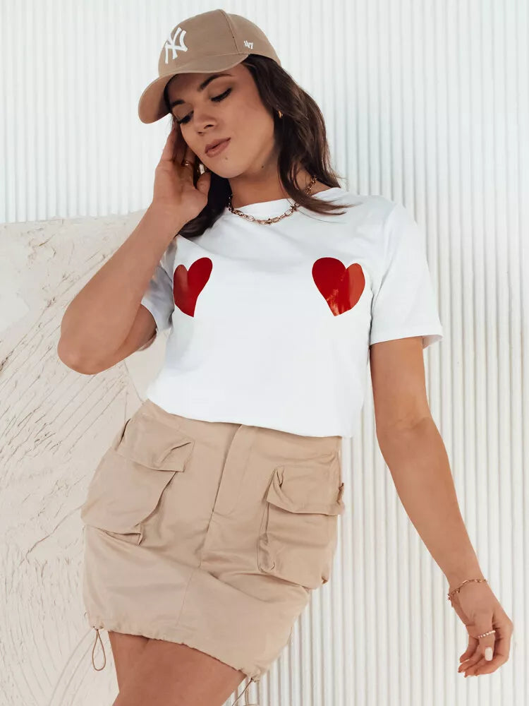 Trumpas moteriškas rusvas sijonas Quilla