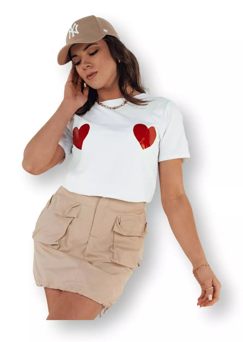 Trumpas moteriškas rusvas sijonas Quilla