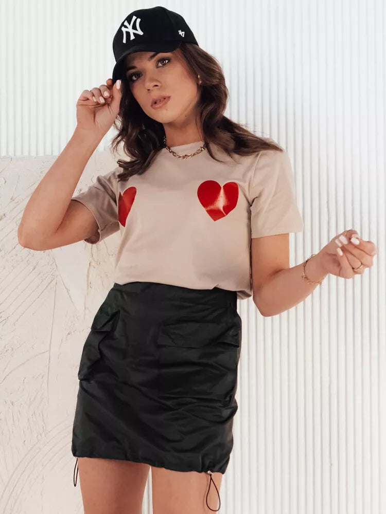 Trumpas moteriškas juodas sijonas Quilla