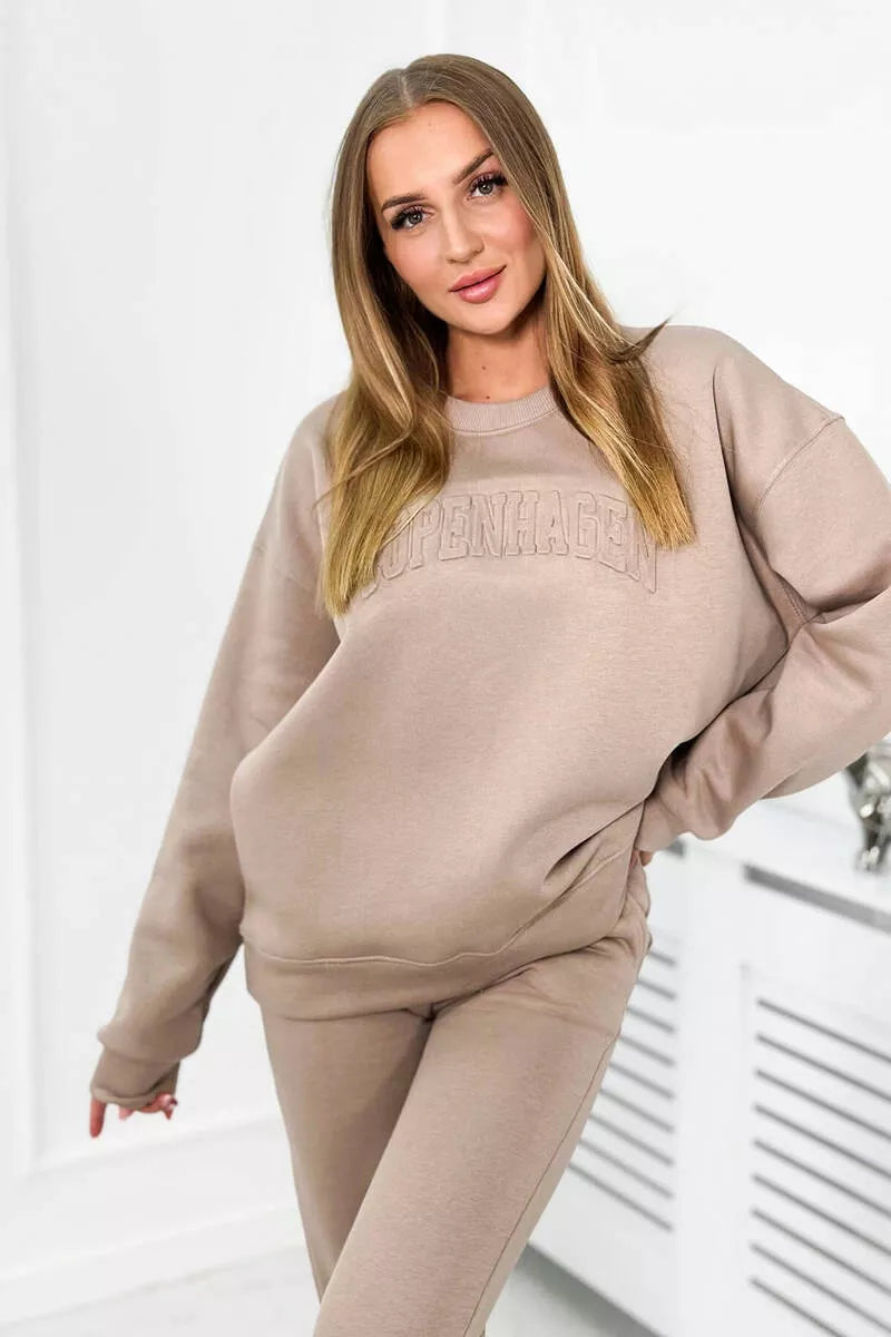 Moteriškas smėlinės spalvos komplektas Copenhagen