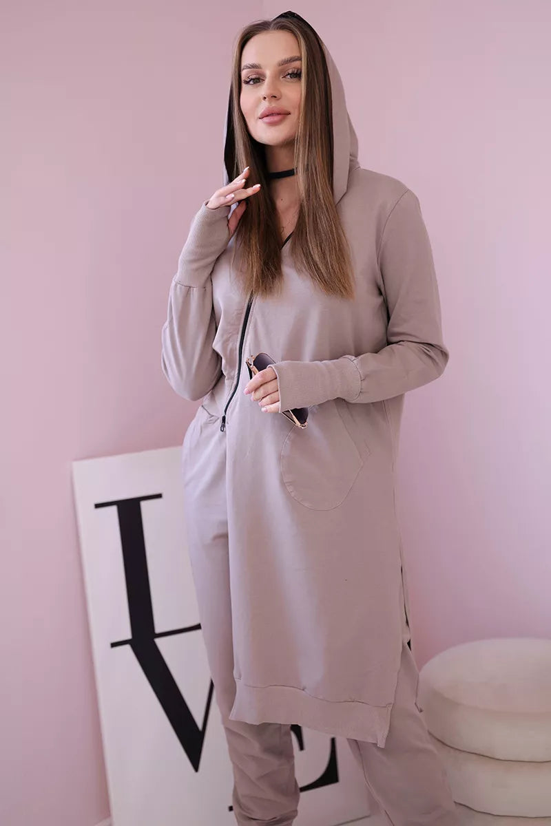 Moteriškas smėlinės spalvos  komplektas Donni