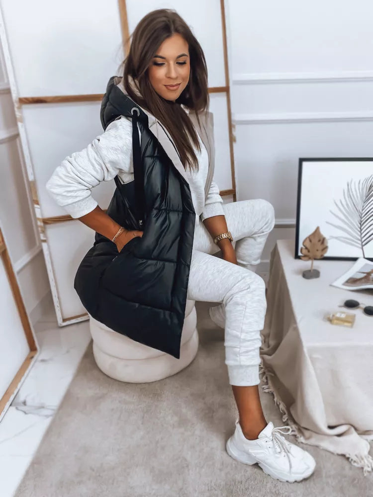 Moteriška juoda-pilka liemenė Rosi