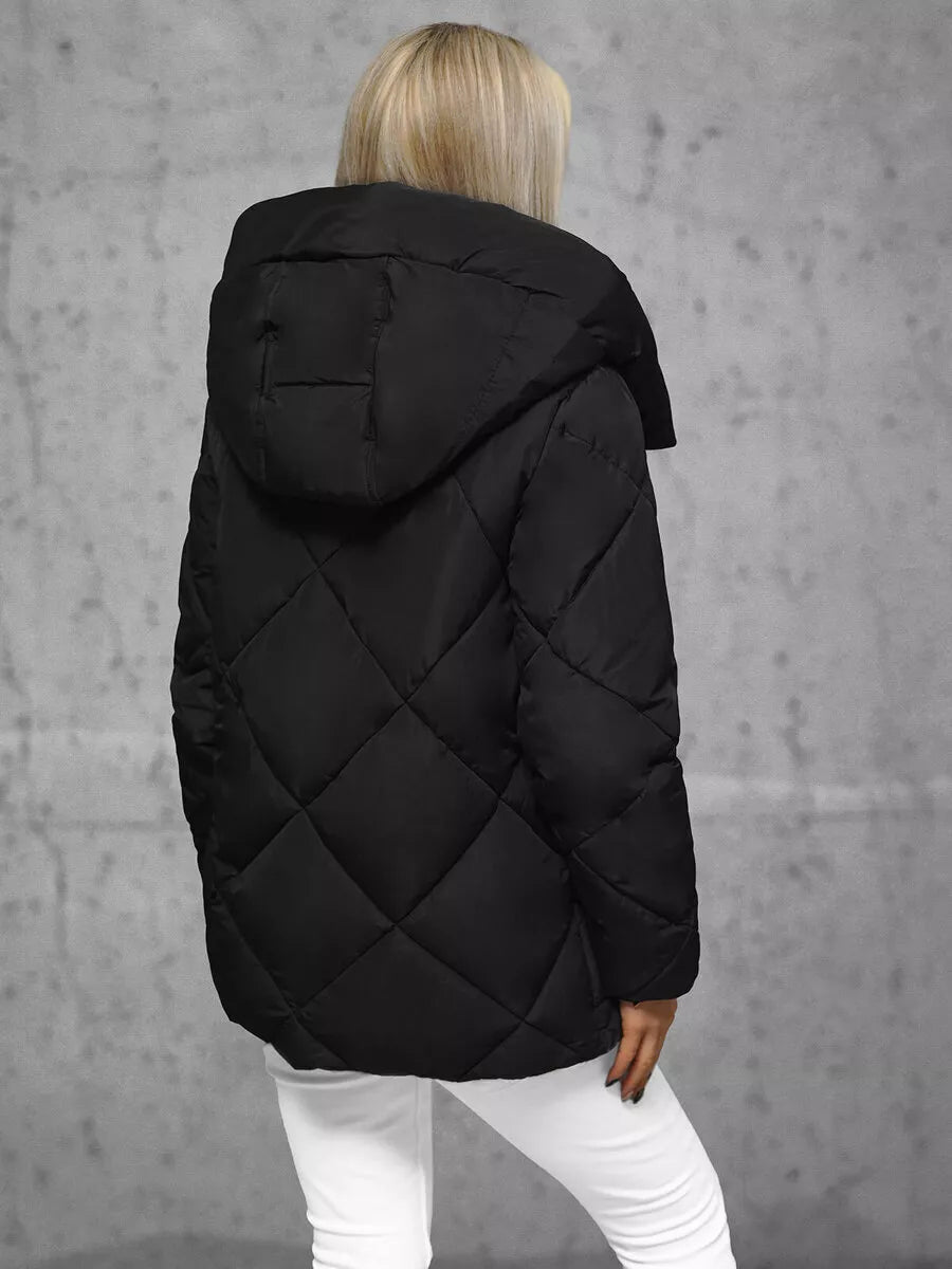 Moteriška juoda žieminė striukė Roma