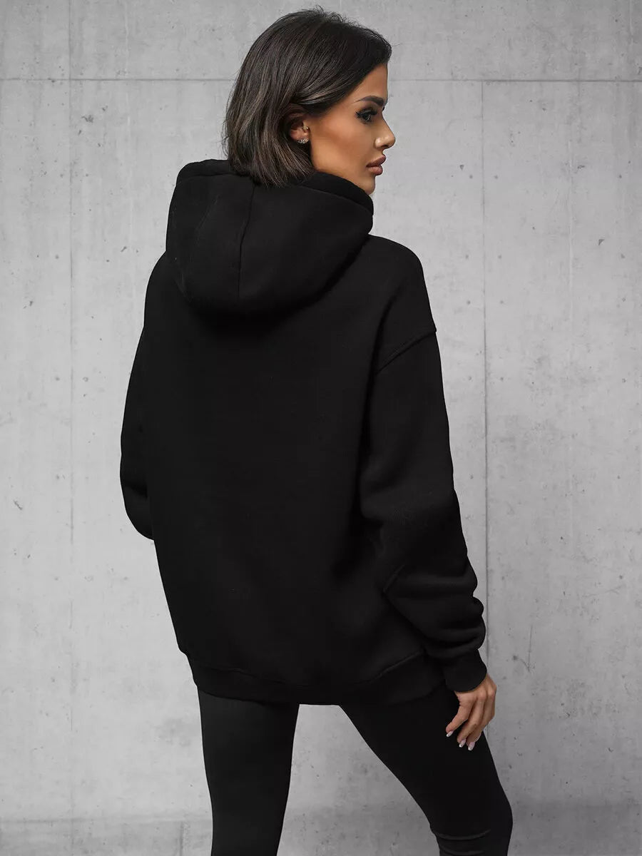 Moteriškas juodas džemperis Broken