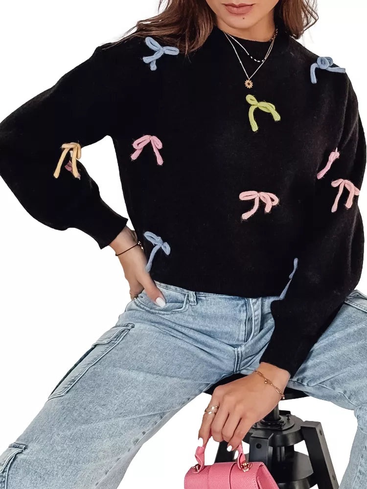 Moteriškas juodas megztinis Tula