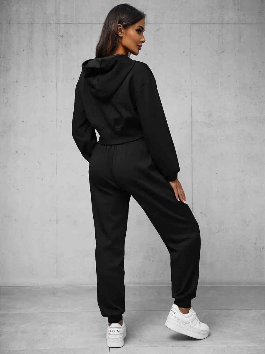 Moteriškas juodas laisvalaikio komplektas Tiny