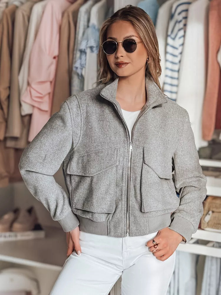 Pilka moteriška oversize bomber striukė Milina