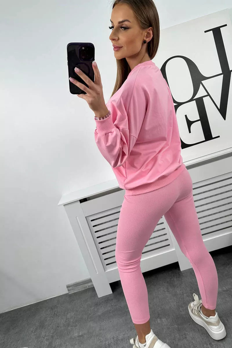 Moteriškas rausvas komplektas California