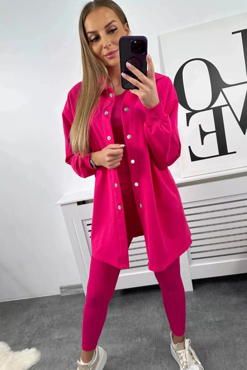 Moteriškas rožinis komplektas Triple