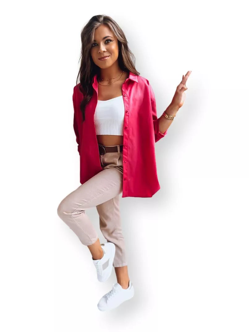 Moteriški rožiniai marškiniai Comfy