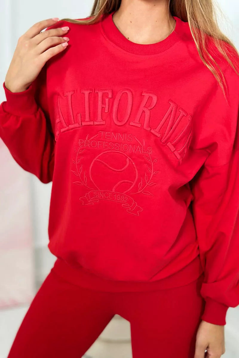 Moteriškas raudonas komplektas California