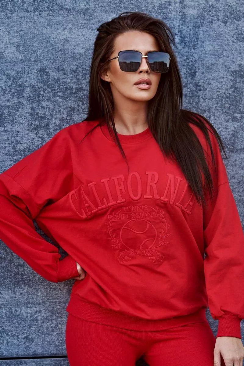 Moteriškas raudonas komplektas California