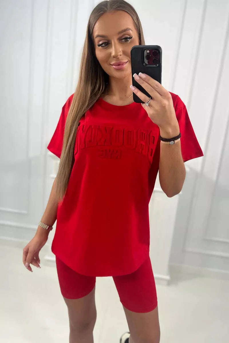 Moteriškas raudonas komplektas Korina