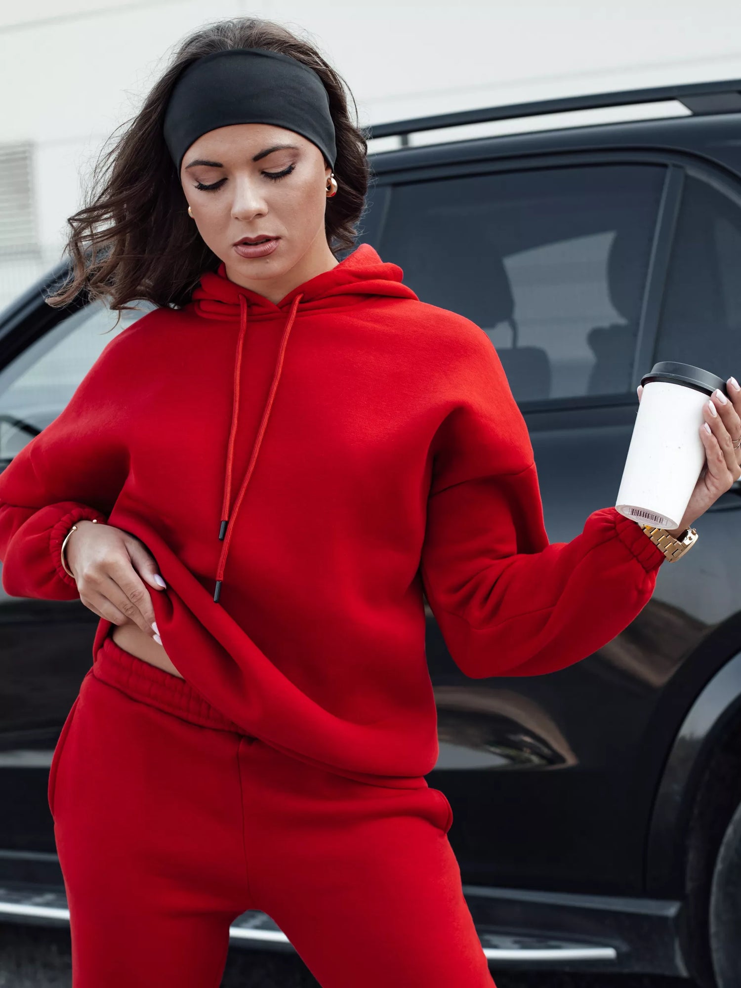 Moteriškas raudonas komplektas Ksenia