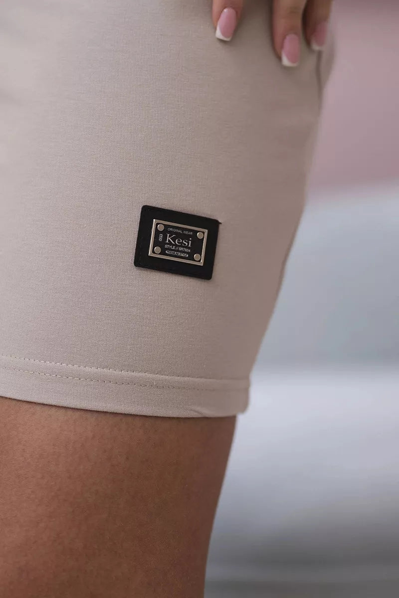 Moteriška smėlinės spalvos suknelė Mimoli