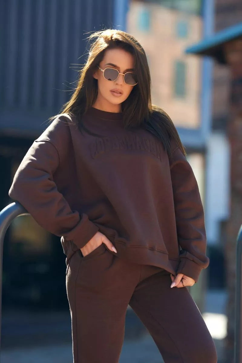 Moteriškas tamsiai rudas komplektas Copenhagen